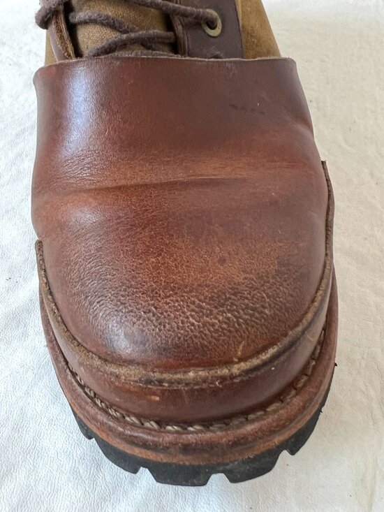 Timberland Boot Company Tackhead leather brown lace up mens 8 combat lug soles main image 12